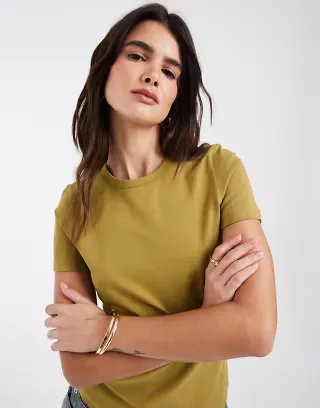 JJXX fitted t-shirt in olive