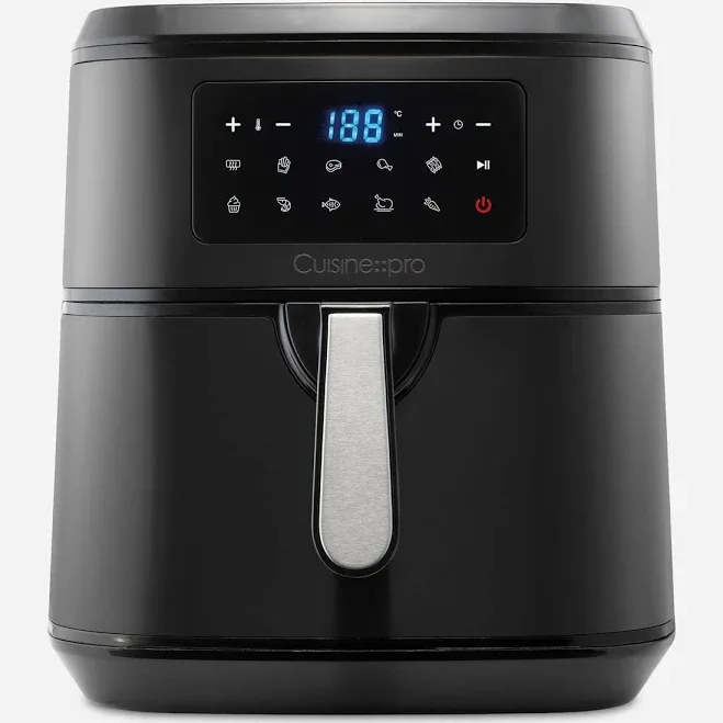 Cuisine::pro Airfryer 9L Black - Extra Large Capacity, Rapid Air Technology, 10 Preset Programs, Matte Black Finish. Cui