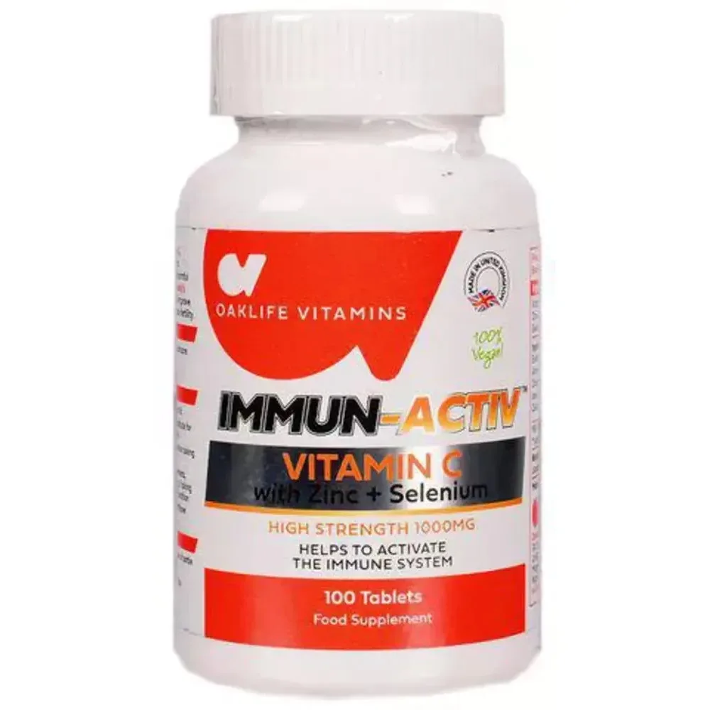 Oaklife Immun-Activ Vitamin C With Zinc + Selenium 1000mg Tablets x100