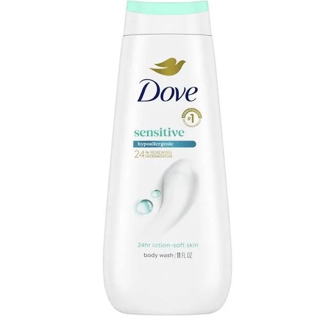 Dove Sensitive Skin Liquid Body Wash Hypoallergenic & Sulfate Free, 11 oz