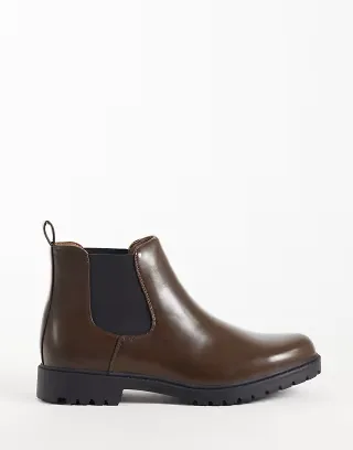 Jack & Jones slip-on Chelsea boots in black
