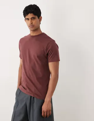 ASOS DESIGN Essentials regular fit T-shirt in brown