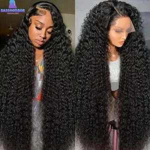 Hd Lace Wig Burmese 100% Really Blonde Color 30 Inch Deep Wave woman Lace Frontal Wigs Brazilian 13X4 HD Transparent Glu