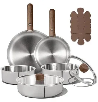 Carote 13-Piece Tri-Ply Stainless Steel Cookware Set