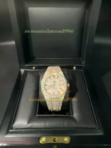 Ice Crystal Watch, Diamond Watchhip hop designerPass the diamond 100% test VVS Moissanite Watch Watches, Fully Automatic