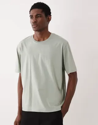 JJ Rebel oversized washed t-shirt in sage green
