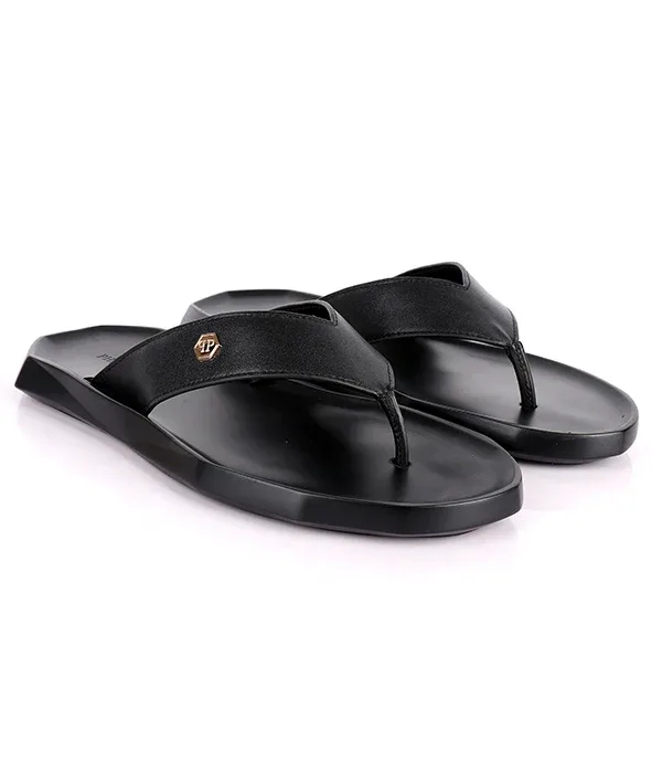 P.Plein Thong Slippers |Black