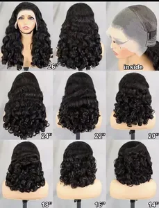 Bouncy Loose Wave Human Hair Wigs 13x4 Transparent Lace Wig For Black Women Pre Plucked Natural Hairline Glueless Wigs