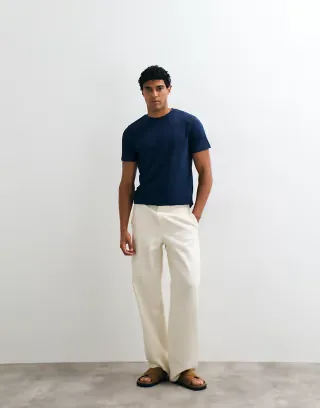 ASOS DESIGN Essentials regular fit T-shirt in mid blue