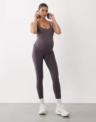 4505 Maternity Icon soft touch high waist yoga leggings in storm gray