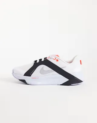 Nike Running Hybrid sneaker in white with black and red details