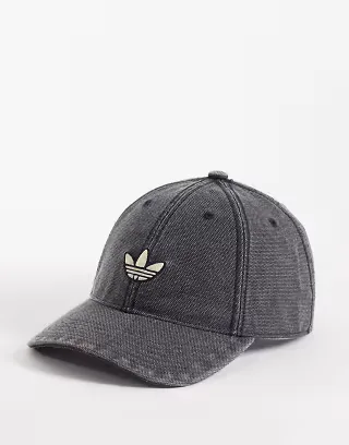 adidas Originals italian dye strapback cap in black