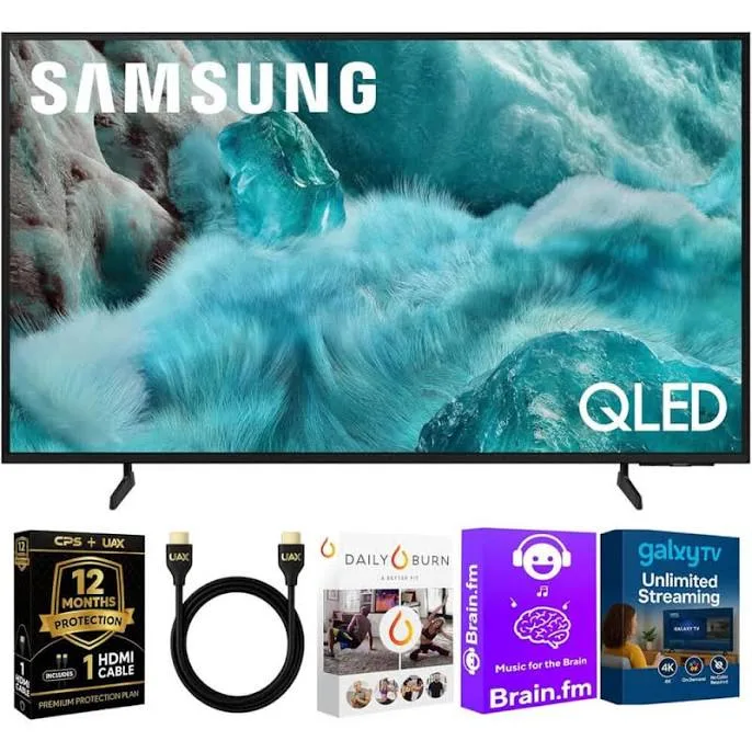 Samsung 43" Q7F Series QLED 4K UHD Smart TV - HDR10+, Alexa Build-in, Bluetooth w/ 12 Month CPS Protection Plan, AUX HDM