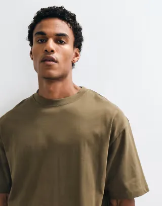 ASOS DESIGN heavyweight oversized t-shirt in dark green