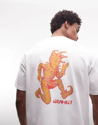 Gramicci graphic print t-shirt in white