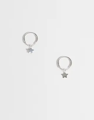 Kingsley Ryan dangley star hoops in sterling silver
