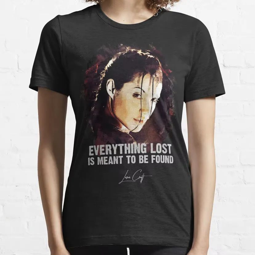 Lara Croft - Tomb Raider - Angelina Jolie T-Shirt Short sleeve tee oversized t shirt vintage clothes tees