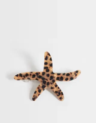 DesignB London starfish barette clip in tort