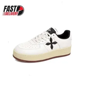 Casual Shoes DARSII Women's Breathable Sneakers Thick Sole Genuine White Height Increasing Shoes Commuting Casual Men's