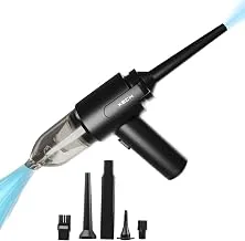 Vacuum Cleaner with Blower & Inflator | Cordless Vacuum Cleaner for Home Use | 2 in 1 Car Vacuum with Air Duster | Porta