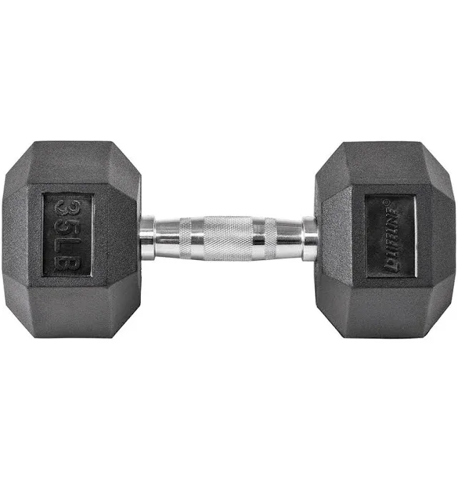 LifeLine Hex Rubber Dumbbell