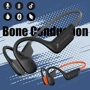New Wireless Earphones A28 Bone Conduction TWS Sport Headphones Waterproof Open Ear Neckband with Mic for Running