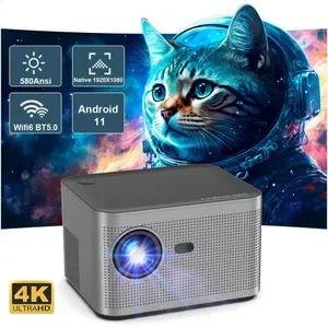 Salange HY350 Full HD 1080P LCD Projector - 2000 Lumens Brightness, 600:1 Contrast Ratio, HDMI, USB, WiFi Mirroring - An