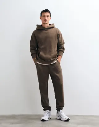 ONLY & SONS Larry regular fit sweatpants in washed brown - part of a set