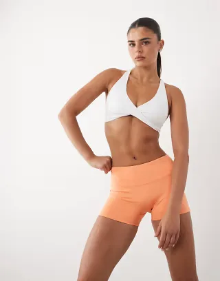 4505 active 3 inch booty shorts in apricot
