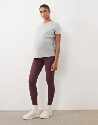 4505 Maternity Icon soft touch high waist yoga legging in plum