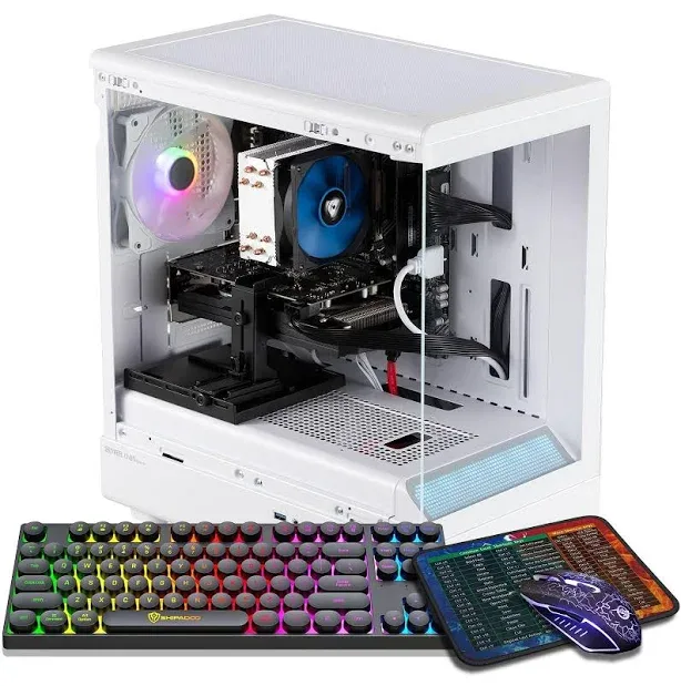ZER-LON Gaming PC Desktop Computer, Core I7 up to 3.9GHz, Radeon RX 560 4GB GDDR5, 16G DDR3 RAM, 512GB NVME SSD, WiFi 5.