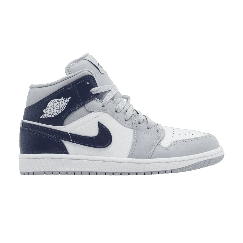 Air Jordan 1 Mid Wolf Grey Midnight Navy
