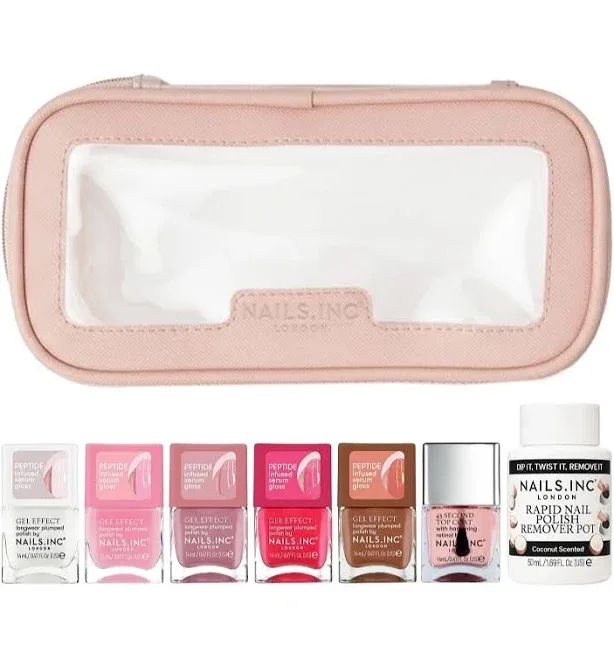 Nails Inc Peptide Plump & Glow 8 Piece Collection
