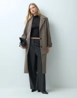 Vila formal maxi coat in falcon