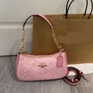 Shoulder Bag for Women, Half-Moon Crossbody Handbag with Chain Strap, Baguette Purse, Underarm Wallet, Croissant Style D
