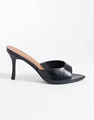 SEQWL Wide Fit Ocon heeled sandals in black
