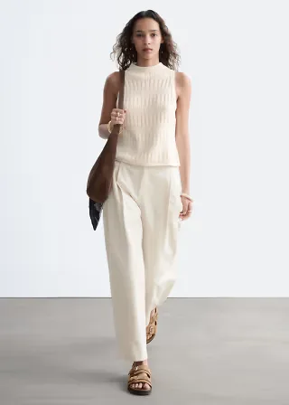 & Other Stories balloon pants in off white