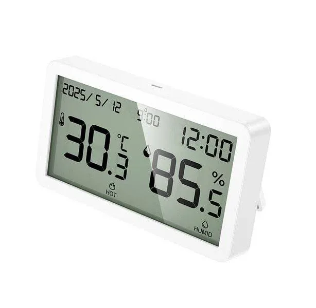 Indoor Electronic Alarm Clock, Thermometer, and Hygrometer