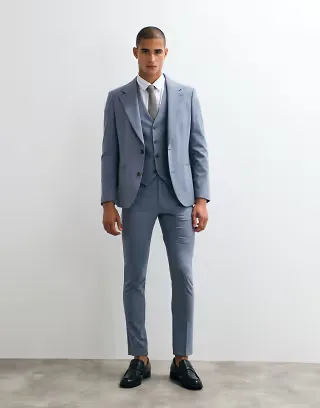 ASOS DESIGN skinny suit pants in blue