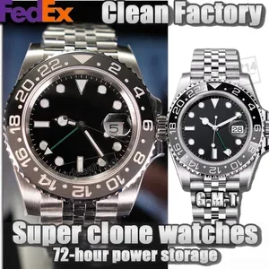 Bruce Wayne Mens Mechanical Watch 40MM GMT Cal.3285 Movement Sapphire Waterproof Designer Watches with New 2025 Box