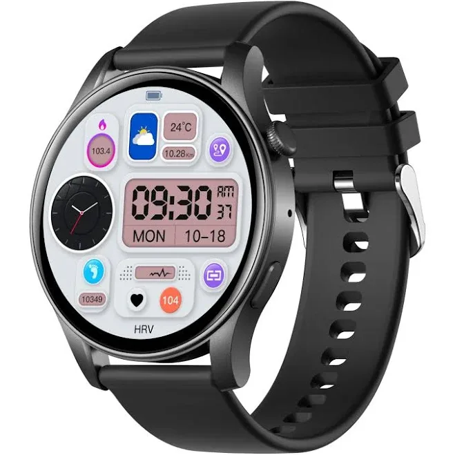 TOXIYA Smart Watch (Answer/Make Calls), Ultra Thin 1.43 Inch AMOLED Smart Watches for Men Women, 100+ Sport Modes Fitnes