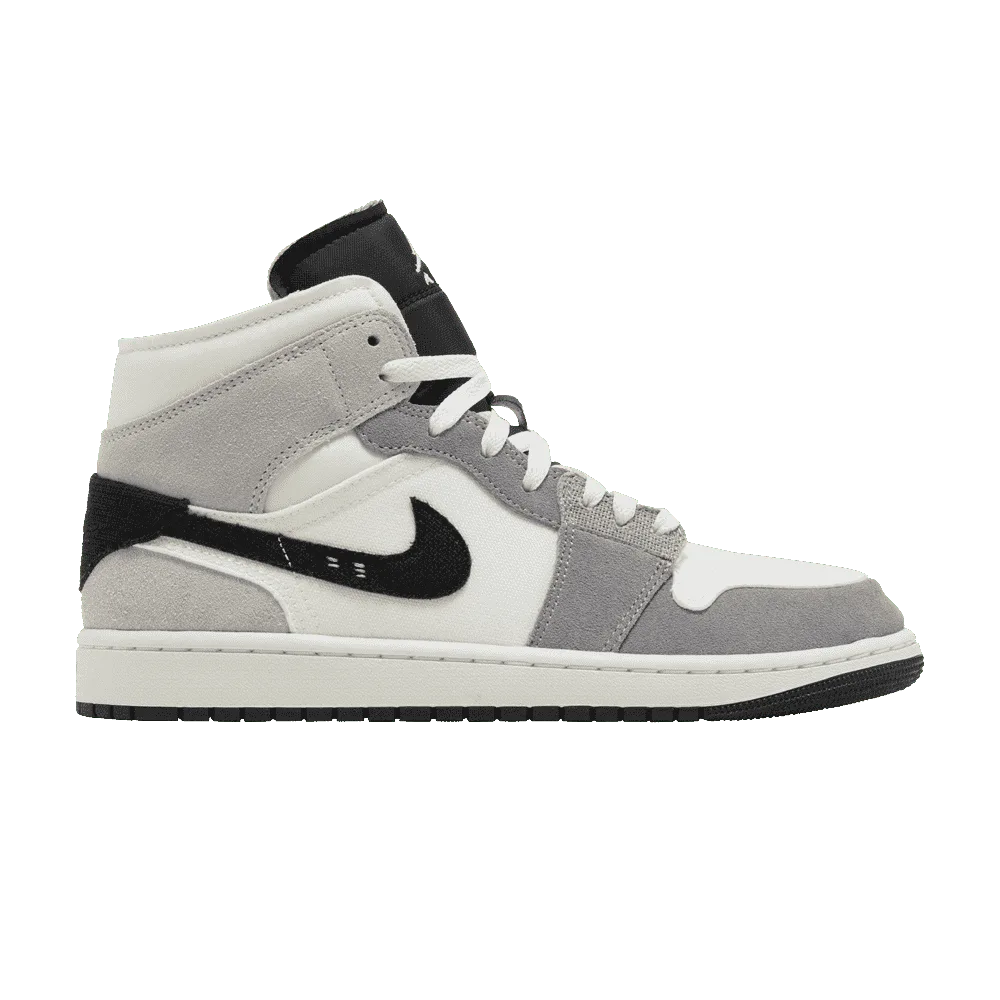 Air Jordan 1 Mid SE Craft White Cement Grey Black