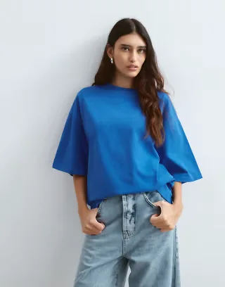 ARRANGE oversized premium heavyweight t-shirt in blue