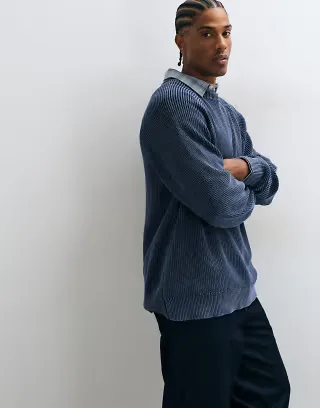 Stan Ray kniited overdyed sweater in navy