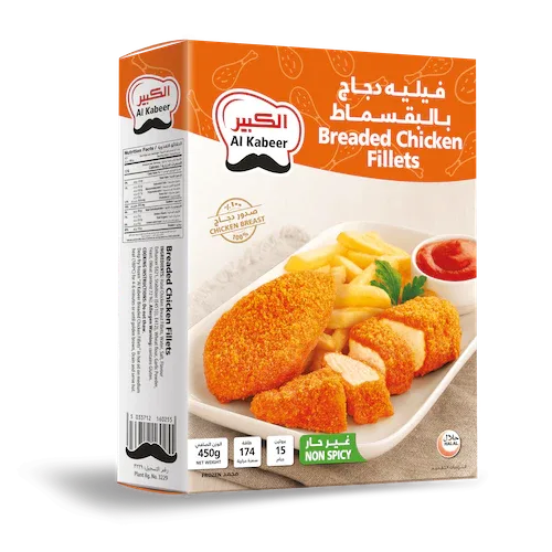 Al Kabeer Breaded Chicken Fillets 450 g