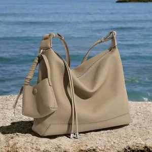 OC-SPD Genuine Leather Shoulder Bag for Women - Large Capacity Soft Cowhide Tote for Office, Commute, and Casual Leisure