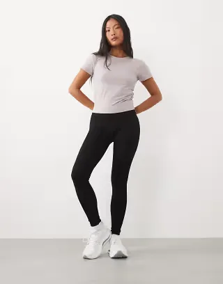 4505 Petite sculpting seamless high waist gym leggings in black