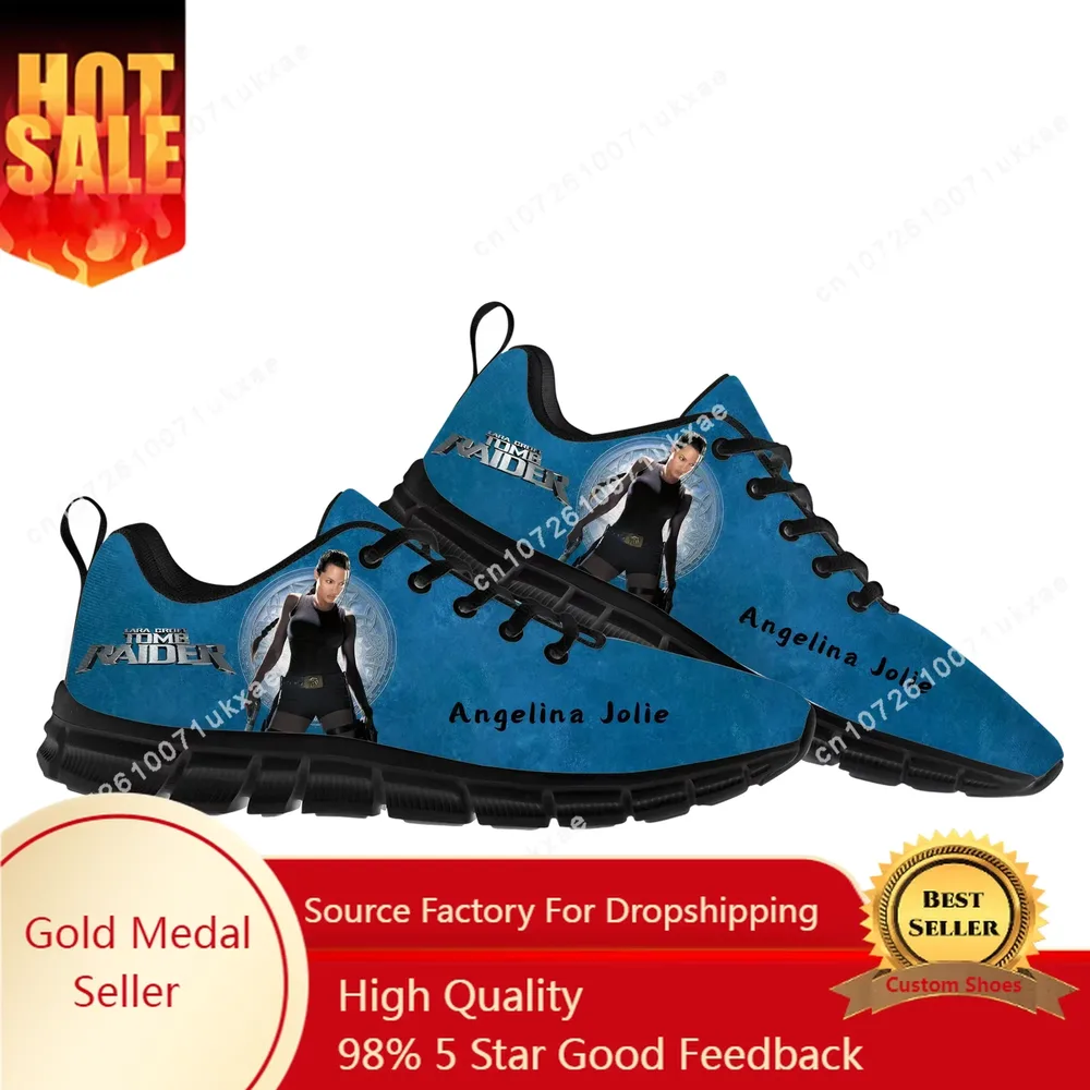 Lara Croft Tomb Raider Sports Shoes Mens Womens Sneakers Angelina Jolie Casual Sneaker Custom Shoes