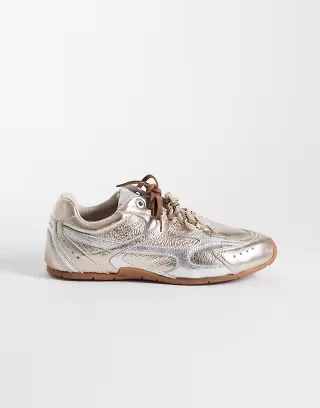 Bronx Myr-aa lace up sneakers in silver