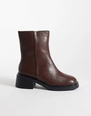 RAID Wide Fit Cecilia chelsea boots in brown